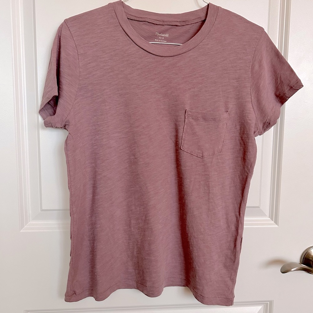 S Madewell Basic 100% Cotton Pocket TShirt